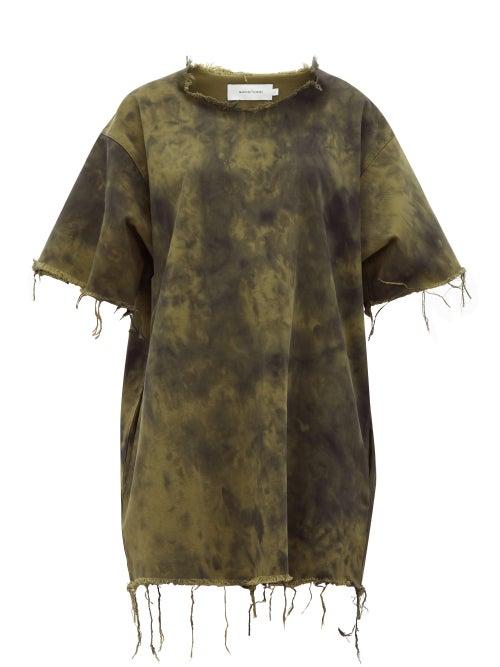 Matchesfashion.com Marques'almeida - Tie Dyed Denim Mini Dress - Womens - Khaki
