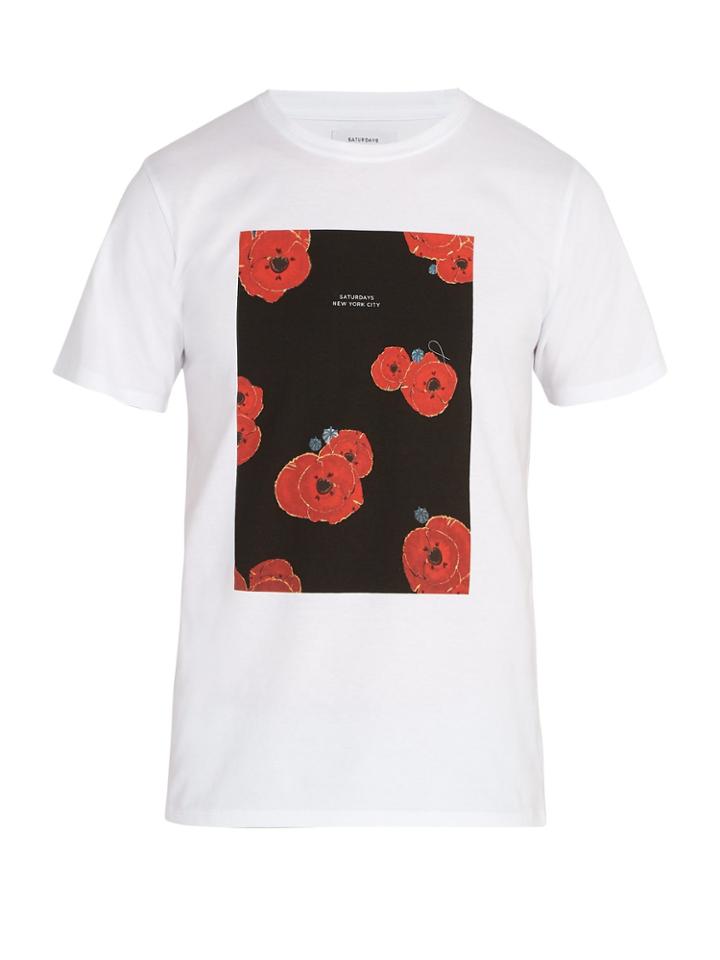 Saturdays Nyc Floater Fill Cotton T-shirt