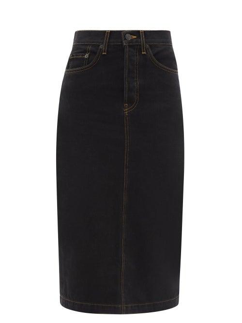 Ladies Rtw Wardrobe. Nyc - High-rise Denim Skirt - Womens - Black