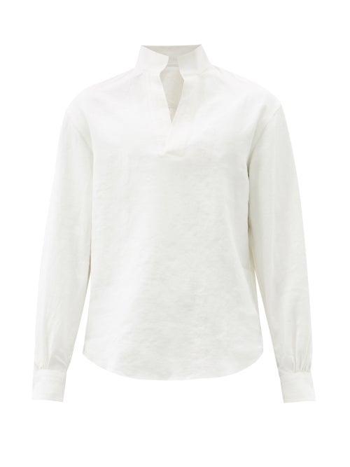 Matchesfashion.com Bourrienne Paris X - Sculpteur Linen-blend Tunic Shirt - Mens - White