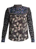 Rebecca Taylor Patchwork Floral-print Silk Blouse