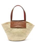 Matchesfashion.com Christian Louboutin - Loubishore Leather-trim Woven Straw Basket Bag - Womens - Tan Multi