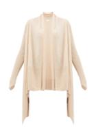Matchesfashion.com Skin - Mineta Waterfall Hem Wool Blend Cardigan - Womens - Beige