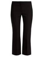 Matchesfashion.com Alexander Mcqueen - Kickback Wool Blend Tuxedo Trousers - Womens - Black