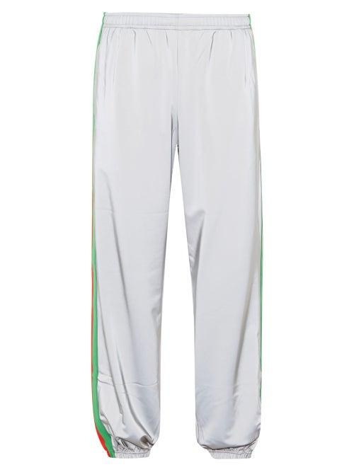 Matchesfashion.com Gucci - Reflective Shell Track Pants - Mens - Silver