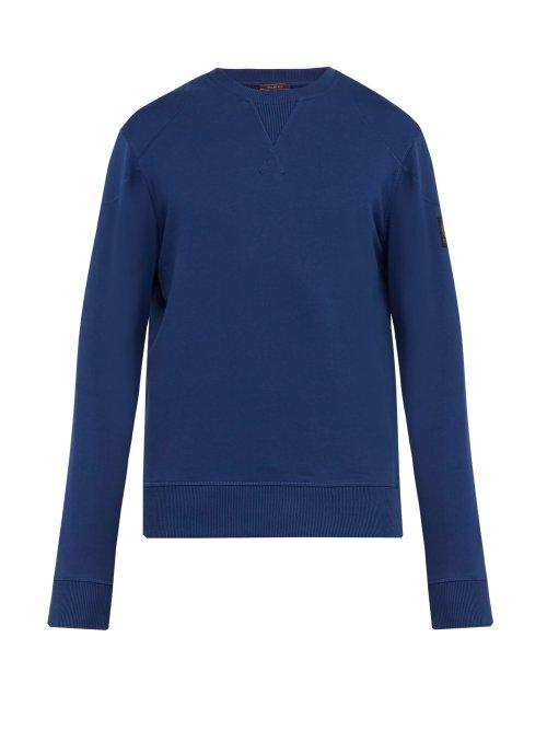 Matchesfashion.com Belstaff - Jefferson Cotton Sweatshirt - Mens - Blue