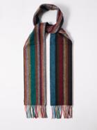 Paul Smith - All Over Stripe Wool-blend Scarf - Mens - Multi