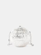 Judith Leiber - Disco Ball Crystal-embellished Clutch Bag - Womens - Silver
