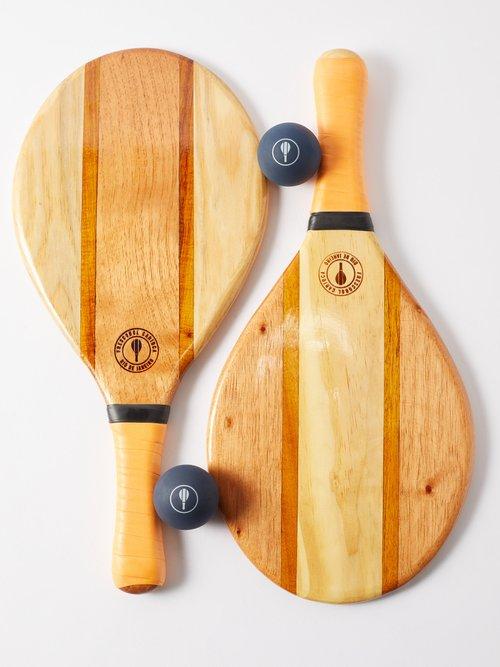 Frescobol Carioca - Trancoso Wooden Beach Bat Set - Mens - Mid Orange