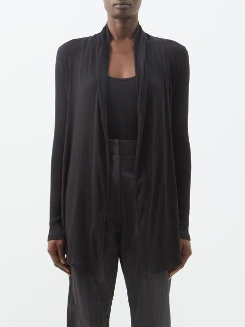 Skin - Raiya Ribbed Pima-cotton Cardigan - Womens - Black