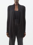 Skin - Raiya Ribbed Pima-cotton Cardigan - Womens - Black