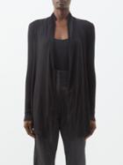 Skin - Raiya Ribbed Pima-cotton Cardigan - Womens - Black