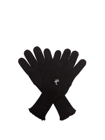 Raf Simons Embroidered Wool-knit Gloves