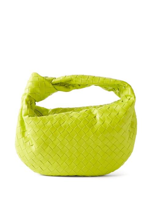 Bottega Veneta - Jodie Teen Intrecciato-leather Shoulder Bag - Womens - Light Green