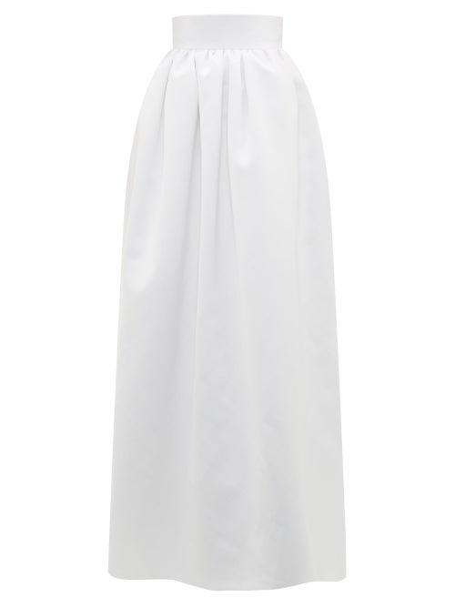 Matchesfashion.com Christopher Kane - Puffed Satin Maxi Skirt - Womens - Ivory