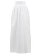Matchesfashion.com Christopher Kane - Puffed Satin Maxi Skirt - Womens - Ivory