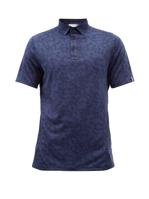 Kjus - Stephen Floral-print Jersey Polo Shirt - Mens - Dark Blue