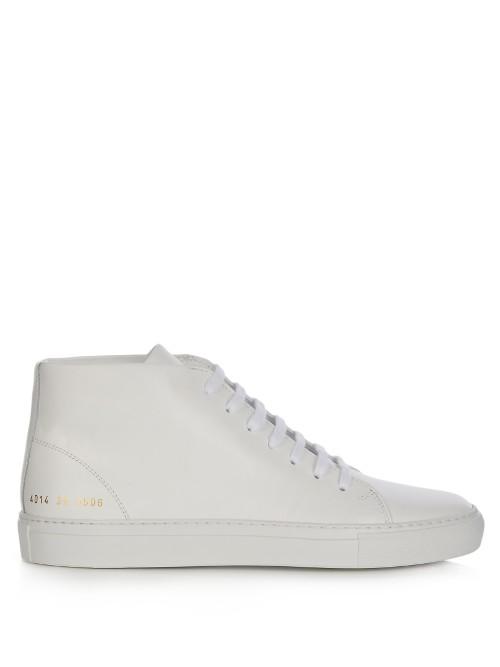 Common Projects New Court Mid-top Leather Trainers