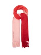 Matchesfashion.com Isabel Marant - Firna Logo-embroidered Ombr Alpaca-blend Scarf - Womens - Red Multi