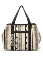 Isabel Marant - Warden Jacquard Canvas Tote Bag - Womens - Black And White