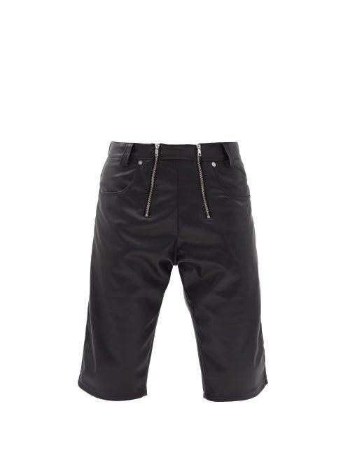 Matchesfashion.com Gmbh - Amir Zipped Faux-leather Shorts - Mens - Black