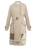 Jw Anderson Patchwork Double-breasted Linen Trench Coat