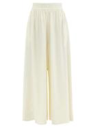 Ladies Rtw Marta Ferri - Silk Crepe-de-chine Wide-leg Culottes - Womens - White