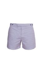 Matchesfashion.com Frescobol Carioca - Copacabana Print Tailored Swim Shorts - Mens - Pink Multi