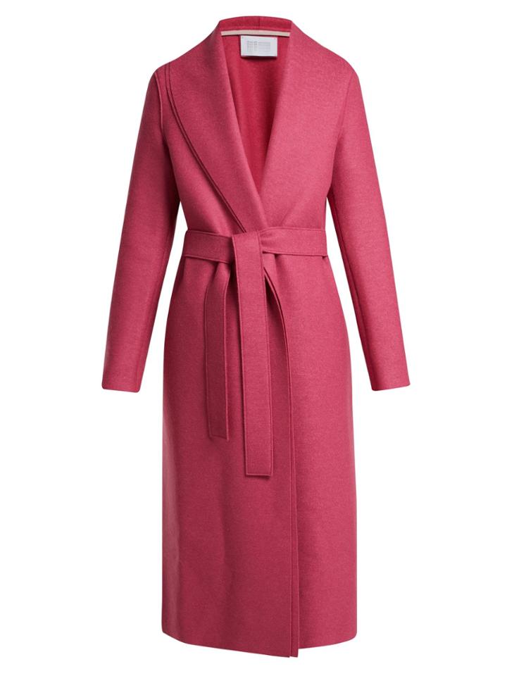 Harris Wharf London Belted Pressed-wool Coat