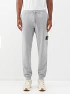 Stone Island - Logo-patch Cotton-jersey Track Pants - Mens - Light Grey