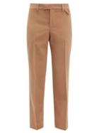 Matchesfashion.com Bottega Veneta - Tailored Wool Straight Leg Trousers - Womens - Camel