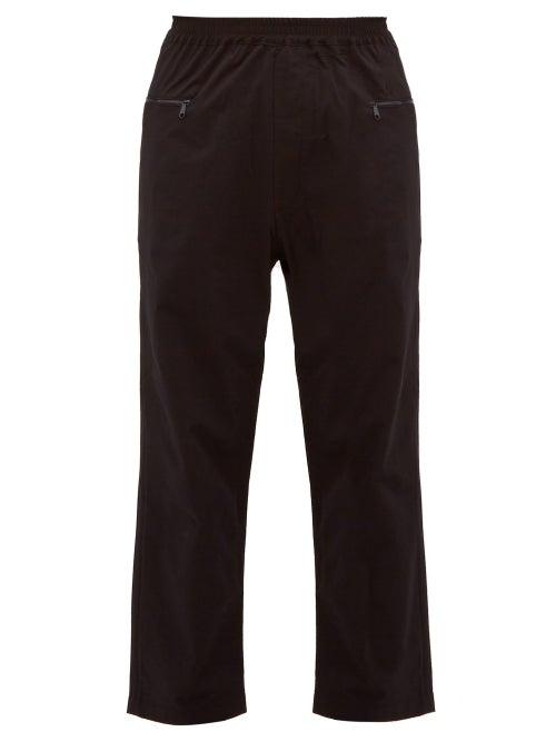 Matchesfashion.com Studio Nicholson - Micro Seersucker Straight Leg Trousers - Mens - Black