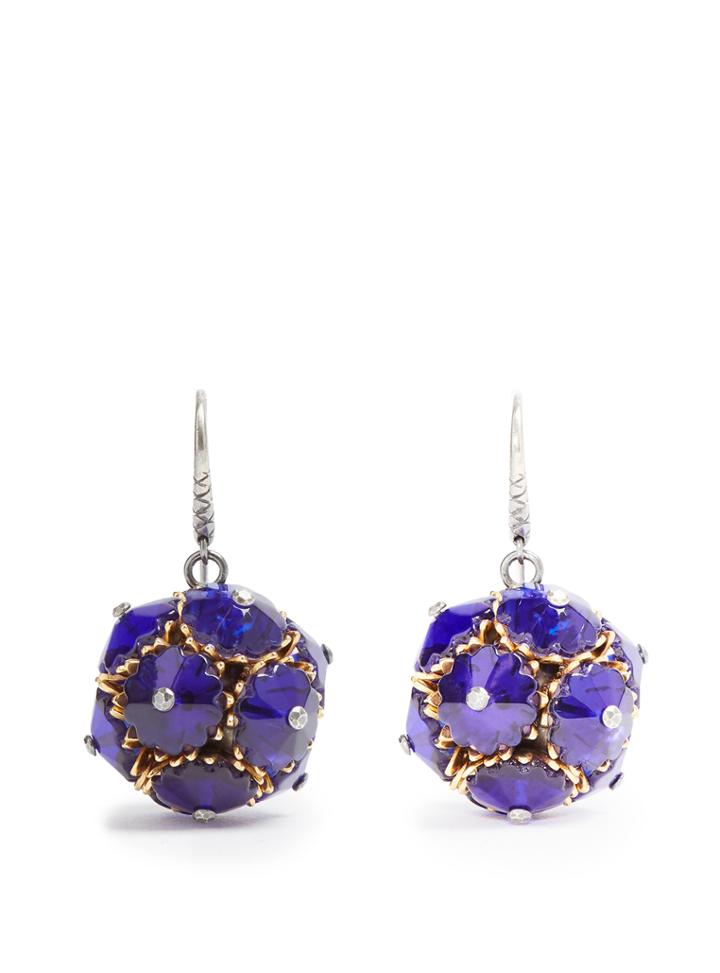 Bottega Veneta Crystal Ball Earrings