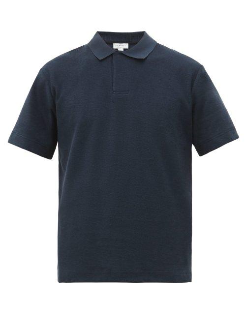 Matchesfashion.com Sunspel - Riviera Cotton Terry Polo Shirt - Mens - Navy