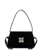 Matchesfashion.com Roger Vivier - Miss Vivier Crystal-embellished Velvet Bag - Womens - Black