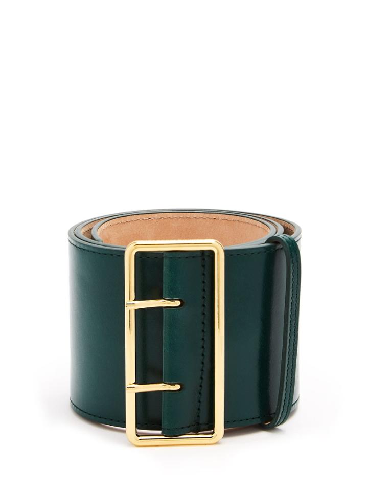 Alexander Mcqueen Wide Leather Waist Belt
