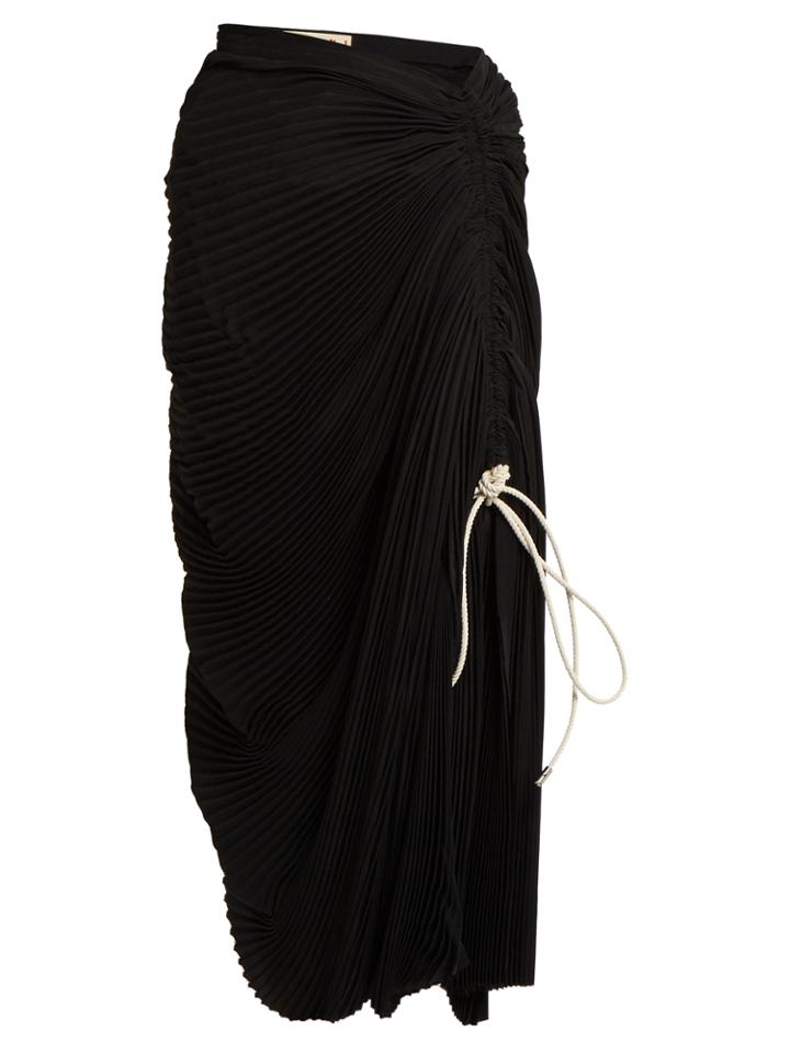 Marni Pleated Drawstring Midi Skirt