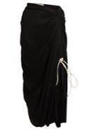 Marni Pleated Drawstring Midi Skirt