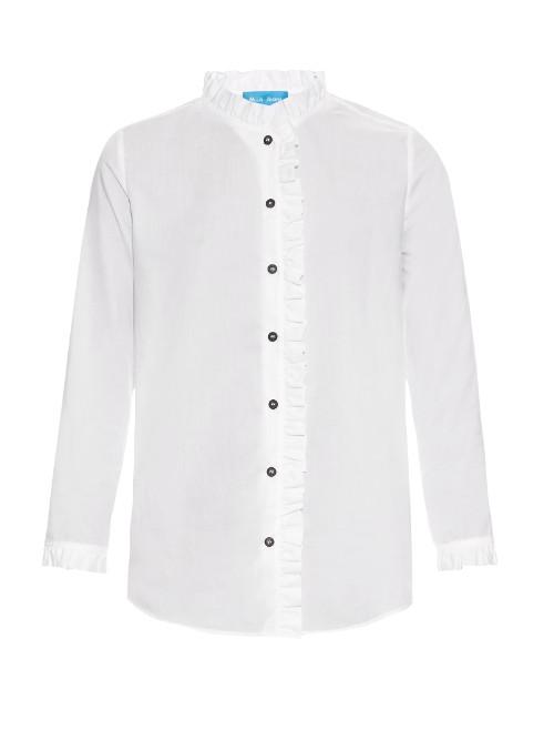 M.i.h Jeans Laing Ruffle-trimmed Cotton Blouse
