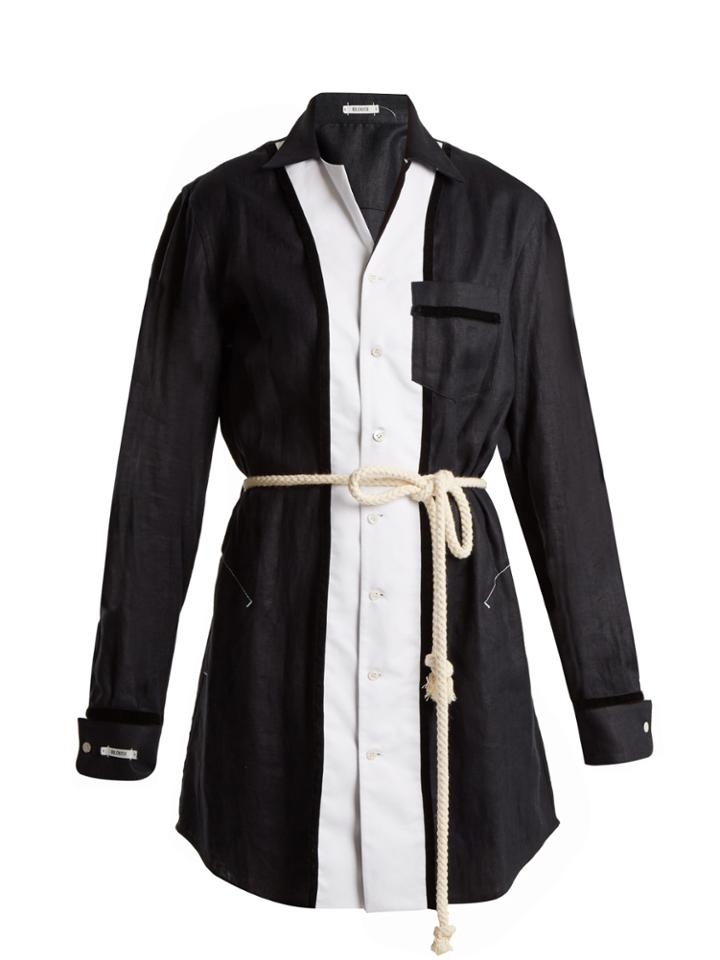 Blouse Sivian Contrast-panel Shirtdress