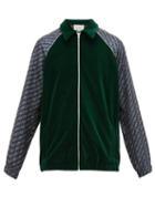 Matchesfashion.com Gucci - Piped Velvet Track Jacket - Mens - Green Multi