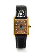 Jacquie Aiche - Vintage Cartier Tank Diamond & Gold-vermeil Watch - Womens - Orange Multi