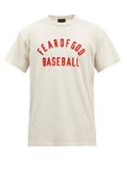 Fear Of God - Baseball Flocked-logo Cotton-jersey T-shirt - Mens - Grey