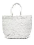 Dragon Diffusion - Grace Double Jump Small Woven-leather Tote Bag - Womens - White
