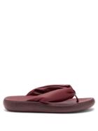 Ladies Shoes Ancient Greek Sandals - Charisma Padded-strap Leather Flip Flops - Womens - Burgundy