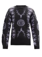 Matchesfashion.com South2 West8 - Logo-jacquard Mohair-blend Sweater - Mens - Black