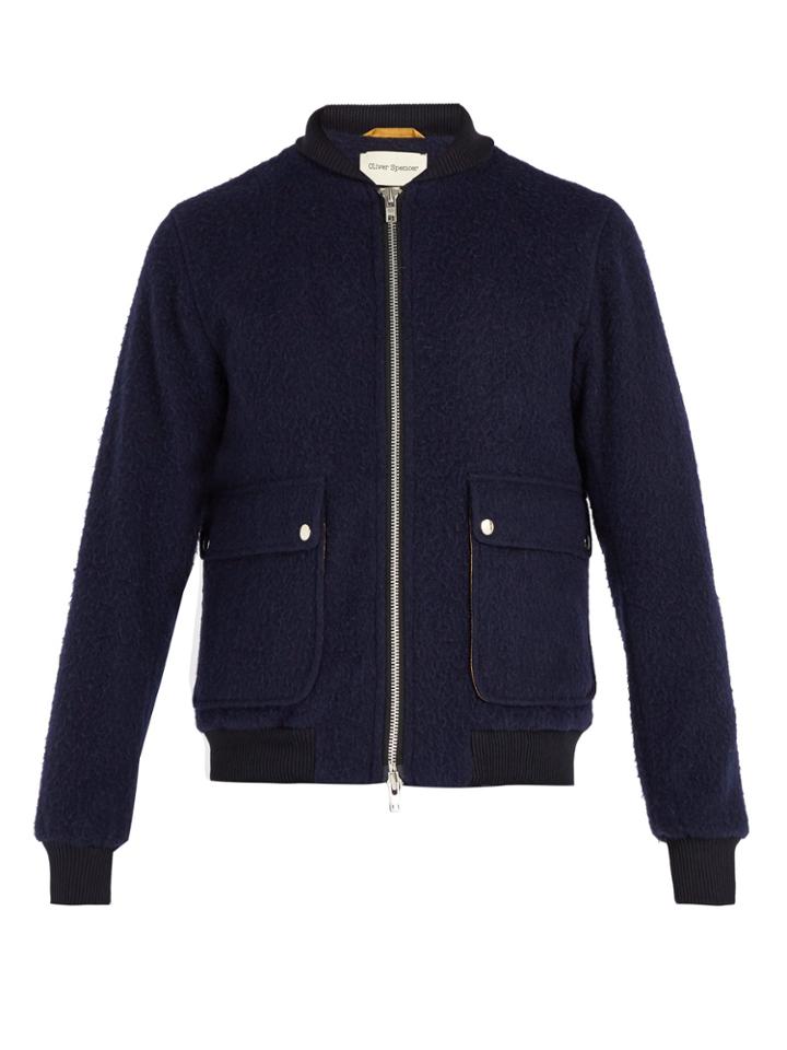 Oliver Spencer Bermondsey Wool Bomber Jacket