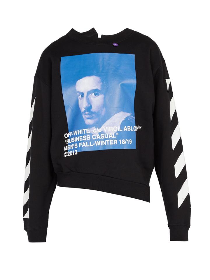 Off-white Bernini-print Cotton-jersey Sweatshirt