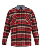 Fear Of God Contrast-collar Checked Cotton-flannel Shirt