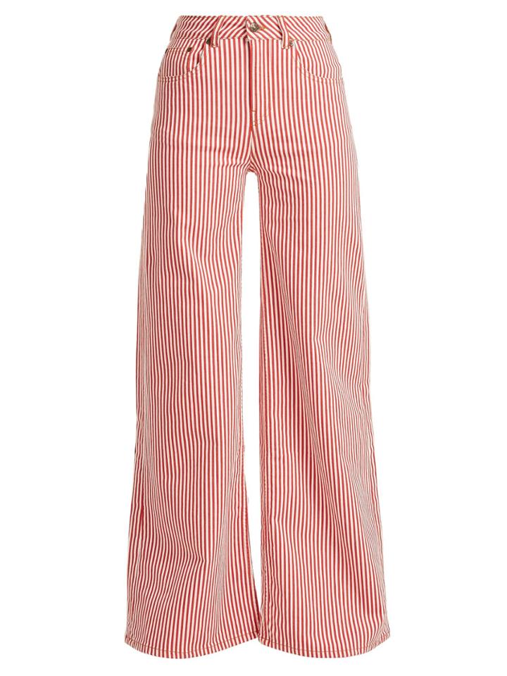 Rockins Mega Loon High-rise Striped Jeans